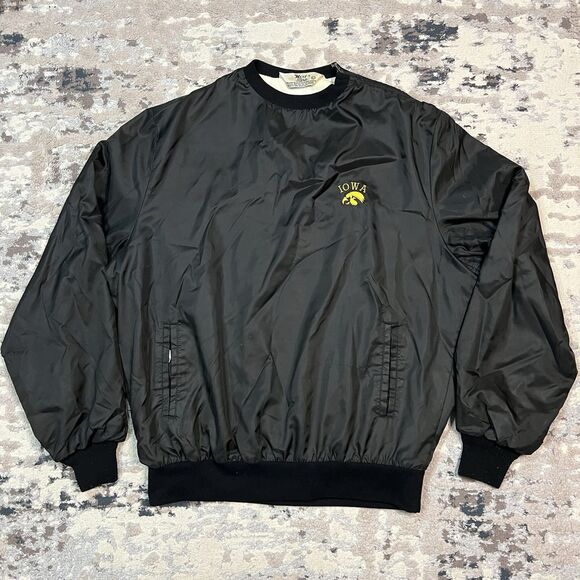 Vintage West Wind Men's Iowa Hawkeyes Windbreaker Jacket Sz L USA Made - Picture 1 of 10
